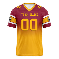 Custom Red Yellow Arizona Personalized Authentic Football Jersey FBJ02-D020249-1