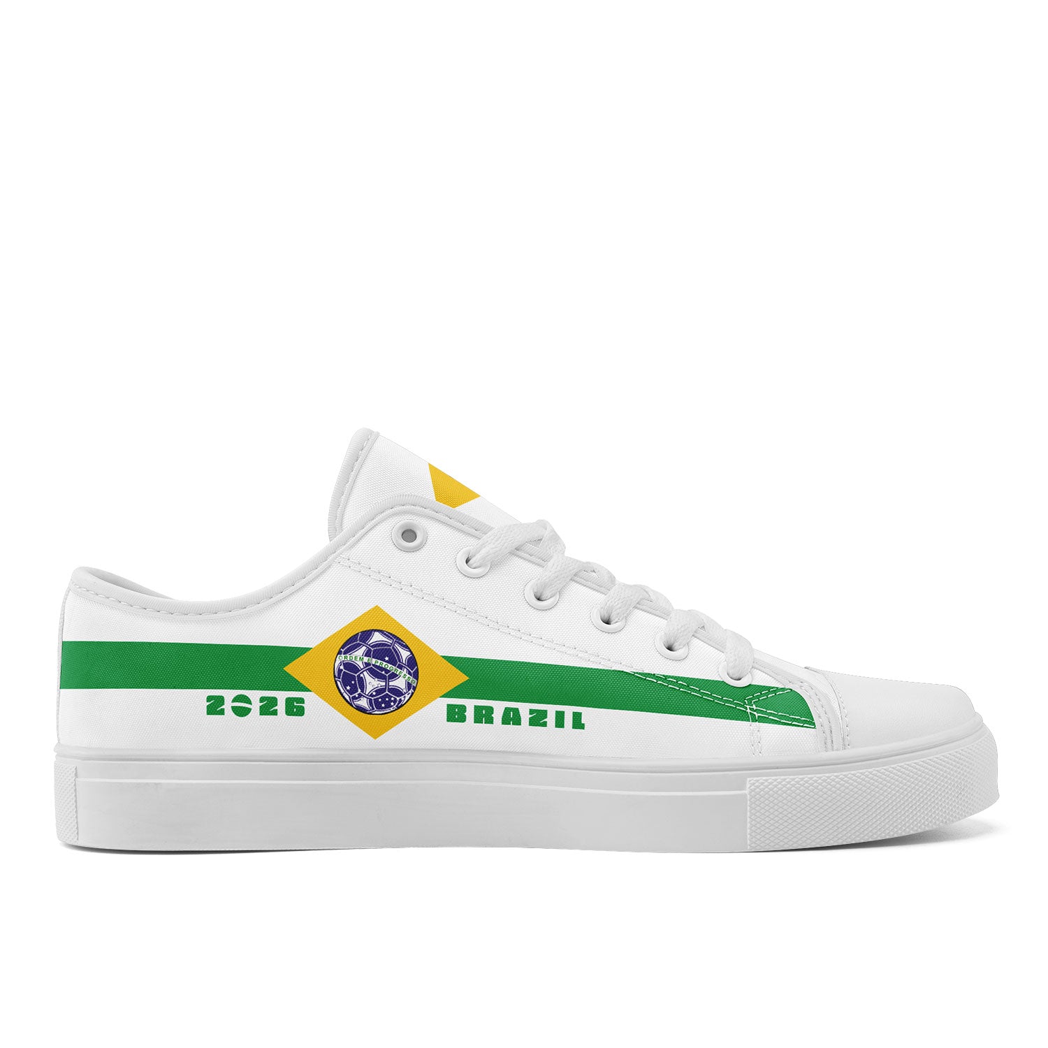 Custom 2026 World Cup Brazil Sneakers DIY Country Flag Running Shoes Lightweight Sport Shoes Gift for Football Fans Personalized Team Name and Logo FN027-F027054-3