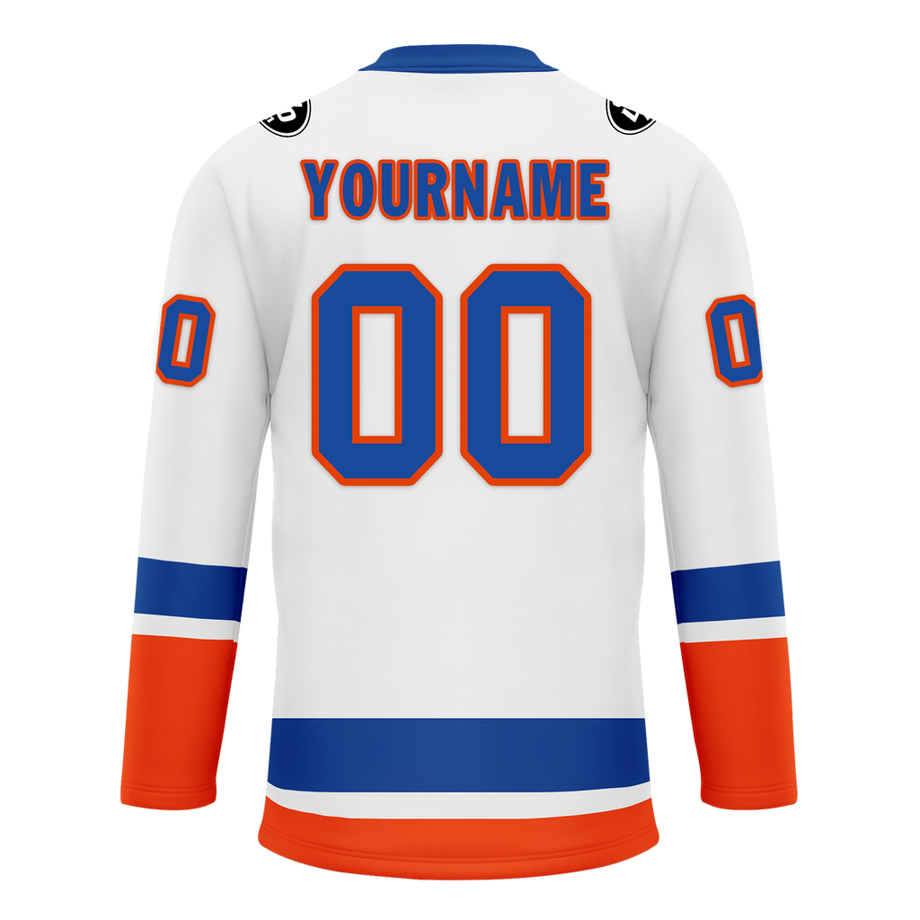 Custom White Orange Personalized Hockey Jersey HCKJ01-D0a700e