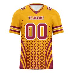 Custom Red Yellow Arizona Personalized Authentic Football Jersey FBJ02-D023033-1