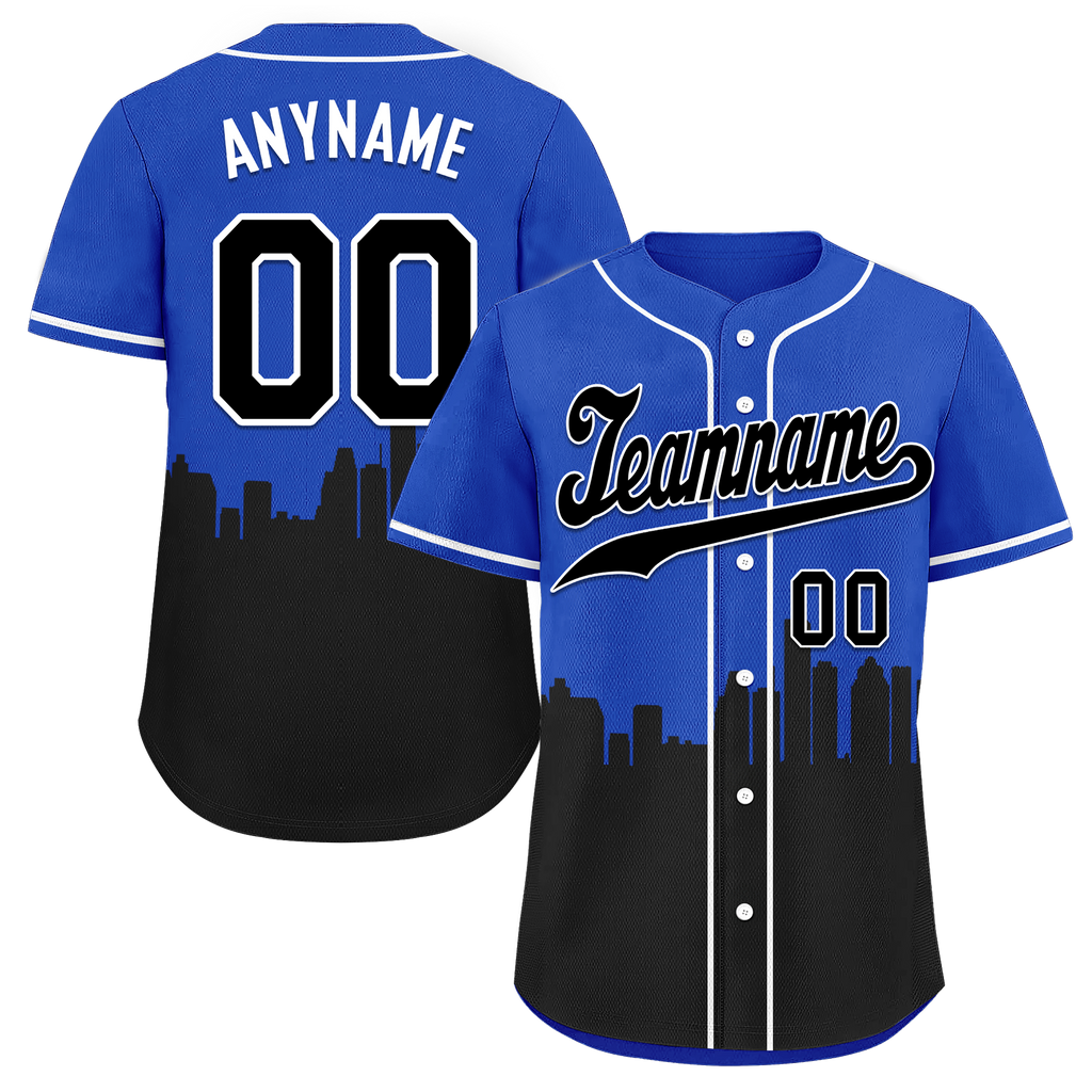 Custom Blue Black City Edition Personalized Authentic Baseball Jersey BSBJ01-D017127