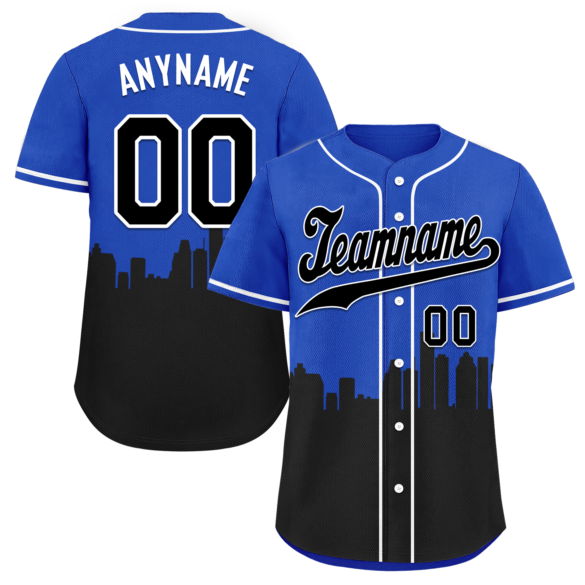 Custom Blue Black City Edition Personalized Authentic Baseball Jersey BSBJ01-D017127