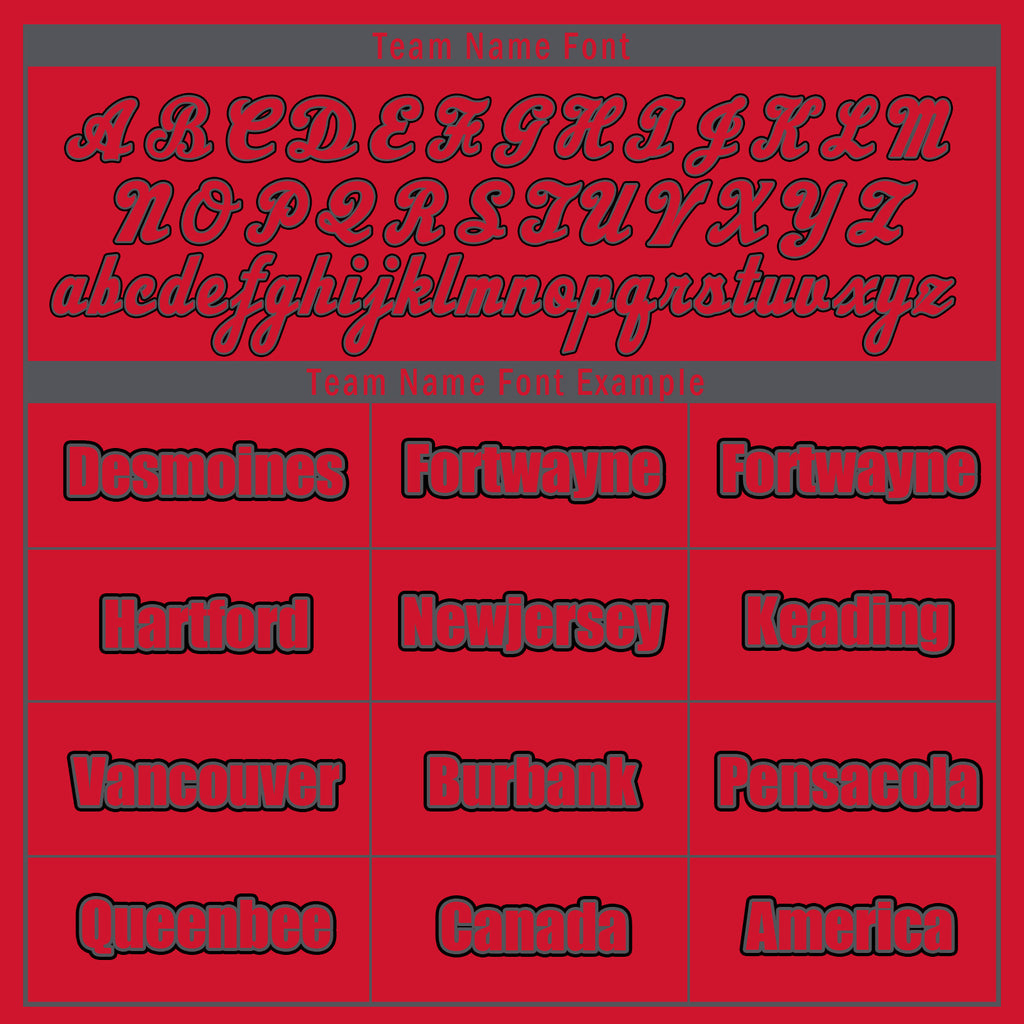Custom Red Gray Jacket Bomber Full-Snap Varsity Letterman Personalized Jacket FZ005-D020255-4
