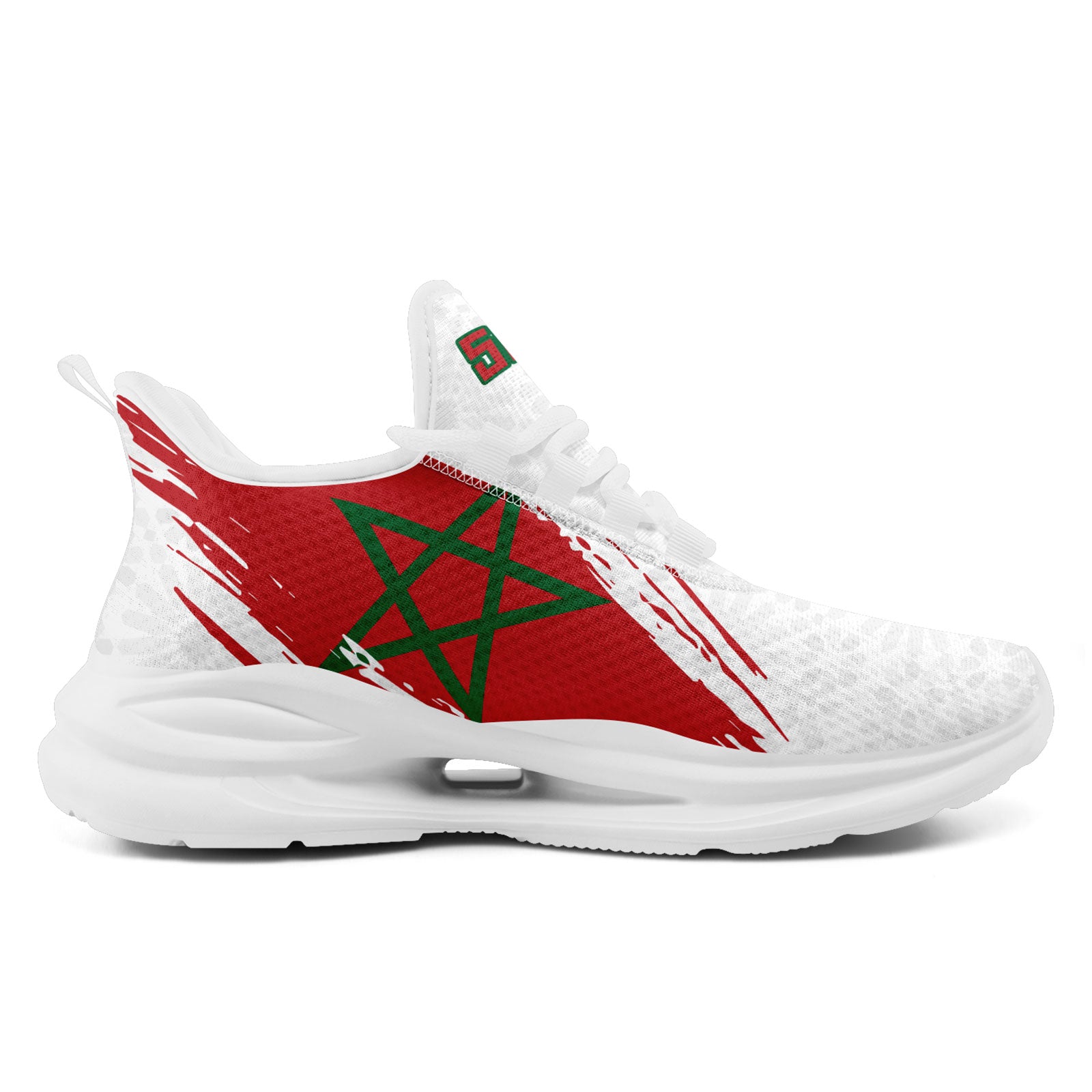 Custom Morocco 2026 World Cup Sneakers DIY Country Flag Running Shoes Lightweight Sport Shoes Gift for Football Fans Personalized Team Name and Logo FN079-F009083-5