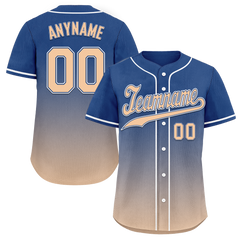 Custom Blue Beige Fade Fashion Personalized Authentic Baseball Jersey BSBJ01-D0a70da