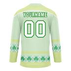 Custom Four-leaf clover Personalized Hockey Jersey HCKJ01-E0615-10