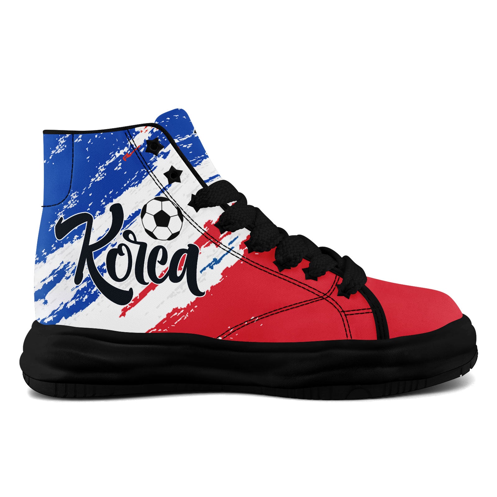 Custom South Korea 2026 World Cup Sneakers DIY Country Flag Running Shoes Lightweight Sport Shoes Gift for Football Fans Personalized Team Name and Logo FN039-F009106-2