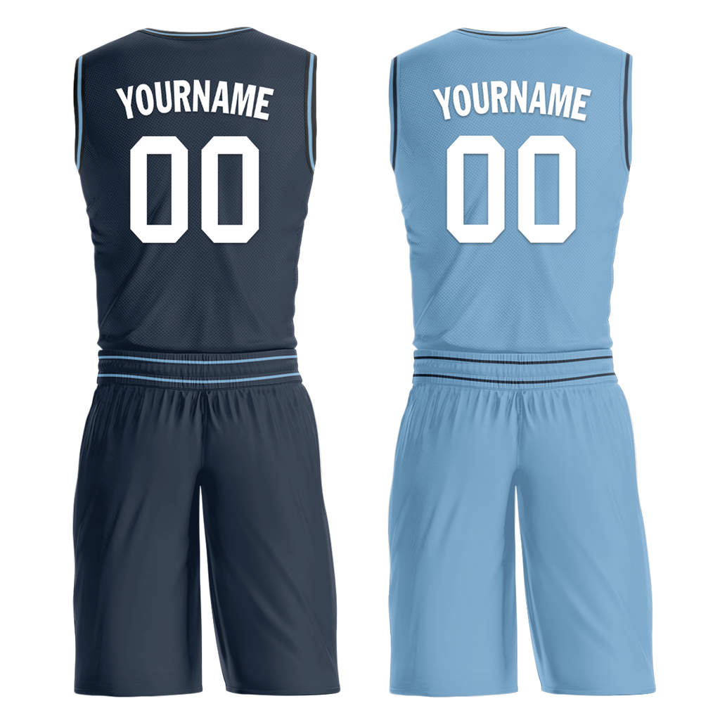 Custom Blue Classic Style Reversible Basketball Uniform Personalized Ordinary BBJR-D017032