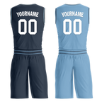 Custom Blue Classic Style Reversible Basketball Uniform Personalized Ordinary BBJR-D017032