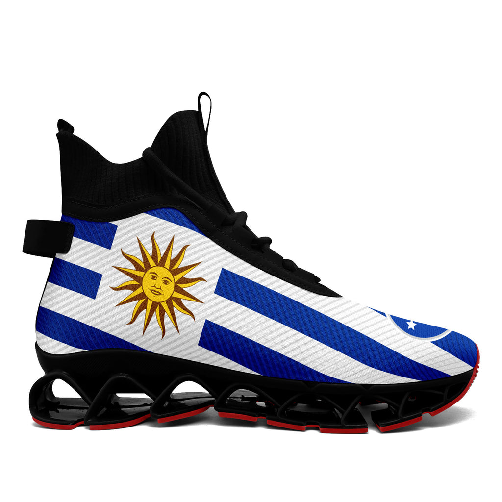 Custom Uruguay 2026 World Cup Sneakers DIY Country Flag Running Shoes Lightweight Sport Shoes Gift for Football Fans Personalized Team Name and Logo FN029XD-F009111-4