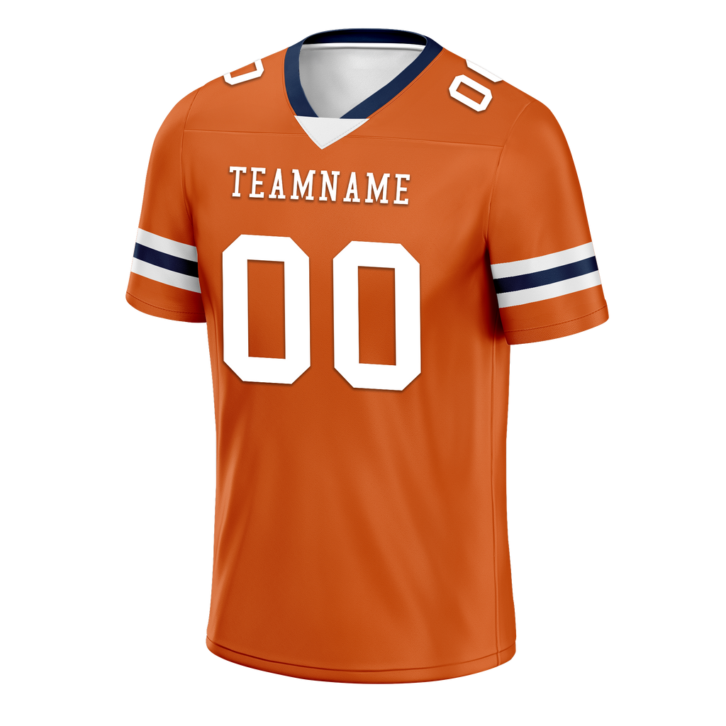 Custom Orange Classic Style Personalized Authentic Football Jersey FBJ02-bd0a70b8