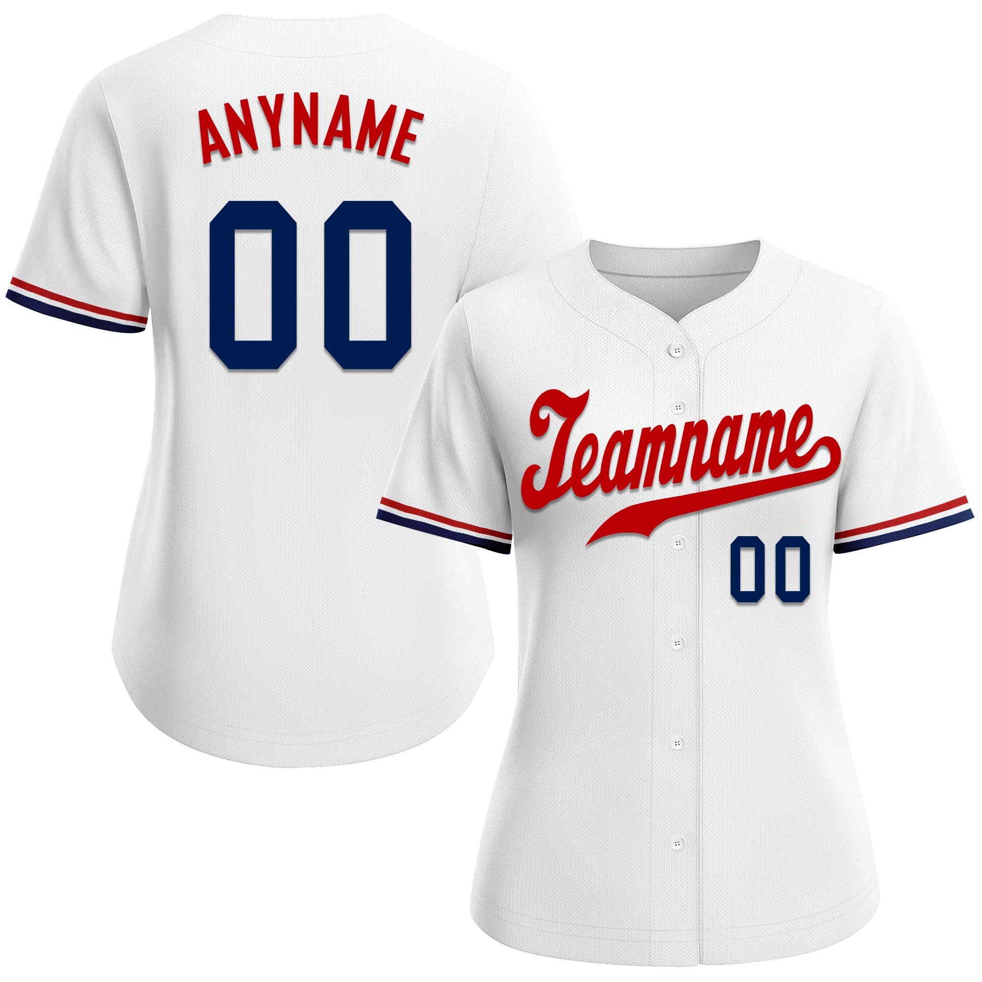 Custom White Classic Style Red Personalized Authentic Baseball Jersey BSBJ01-bd0faaa
