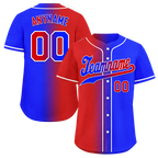Custom Red Blue Gradient Fashion Personalized Authentic Baseball Jersey BSBJ01-D0a707b