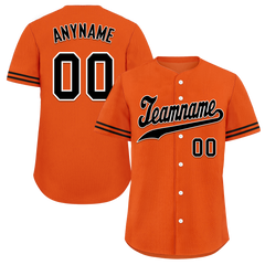 Custom Orange Black Classic Style Black Personalized Authentic Baseball Jersey BSBJ01-bd0fa0a