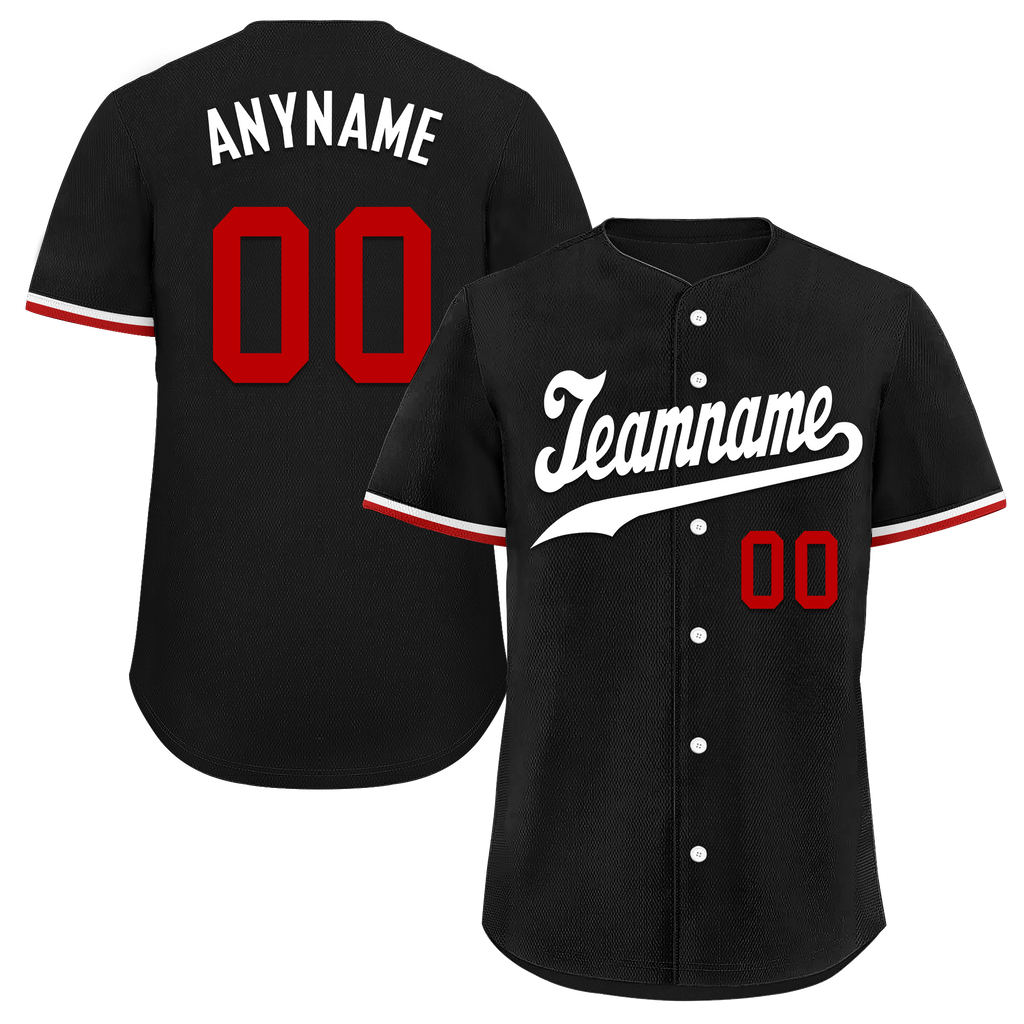 Custom Black Classic Style White Personalized Authentic Baseball Jersey BSBJ01-bd0faab