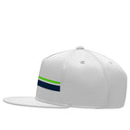 Custom White Seattle Hat Sport Design Cap Stitched Adjustable Personalized PR067B-D020262-27