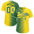 Custom Green Yellow Gradient Fashion Personalized Authentic Baseball Jersey BSBJ01-D0a707d