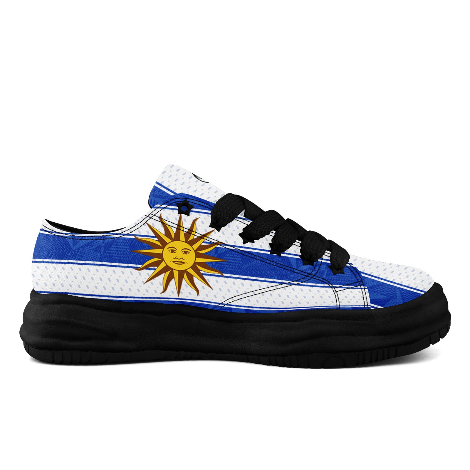 Custom Uruguay 2026 World Cup Sneakers DIY Country Flag Running Shoes Lightweight Sport Shoes Gift for Football Fans Personalized Team Name and Logo FN038-F009112-3