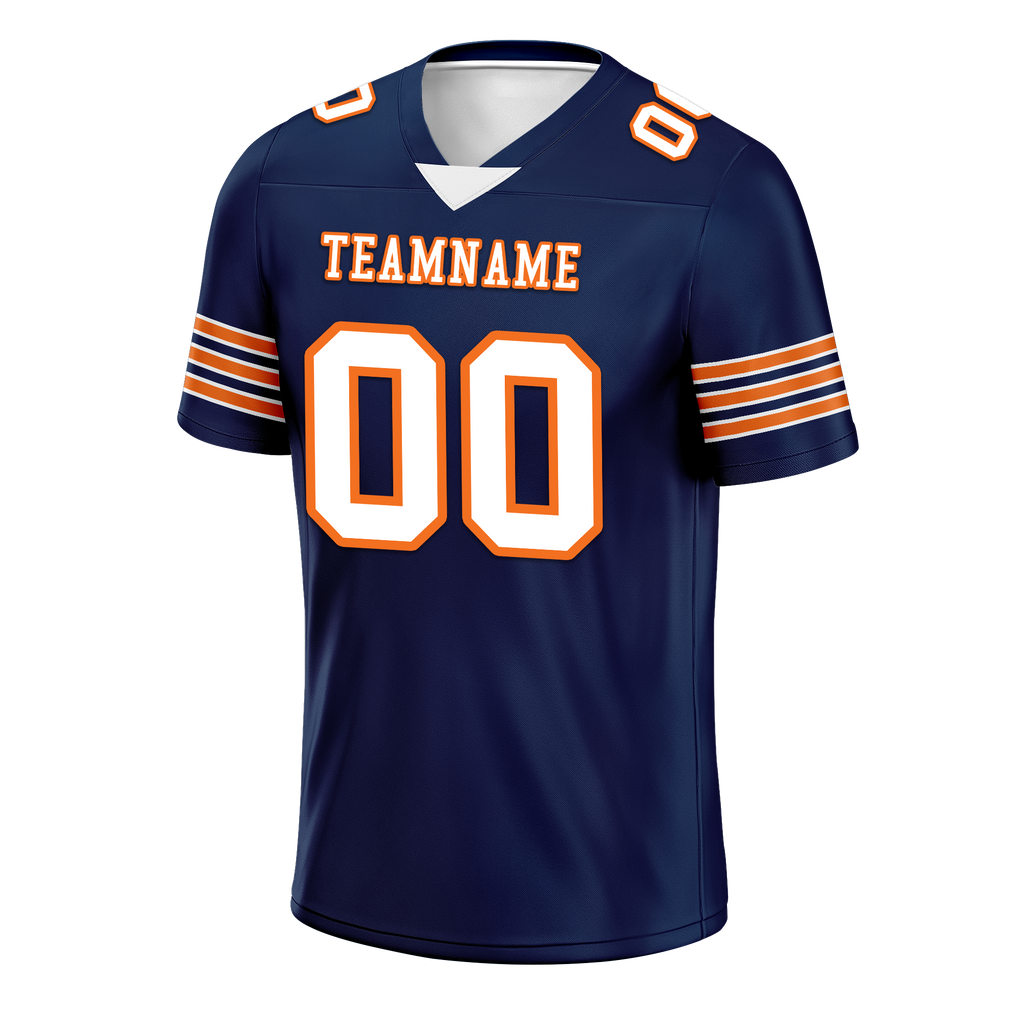Custom Blue White Classic Style Personalized Authentic Football Jersey FBJ02-bd0a700d
