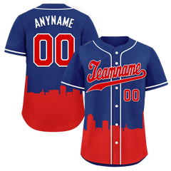 Custom Blue Red City Edition Personalized Authentic Baseball Jersey BSBJ01-D017136