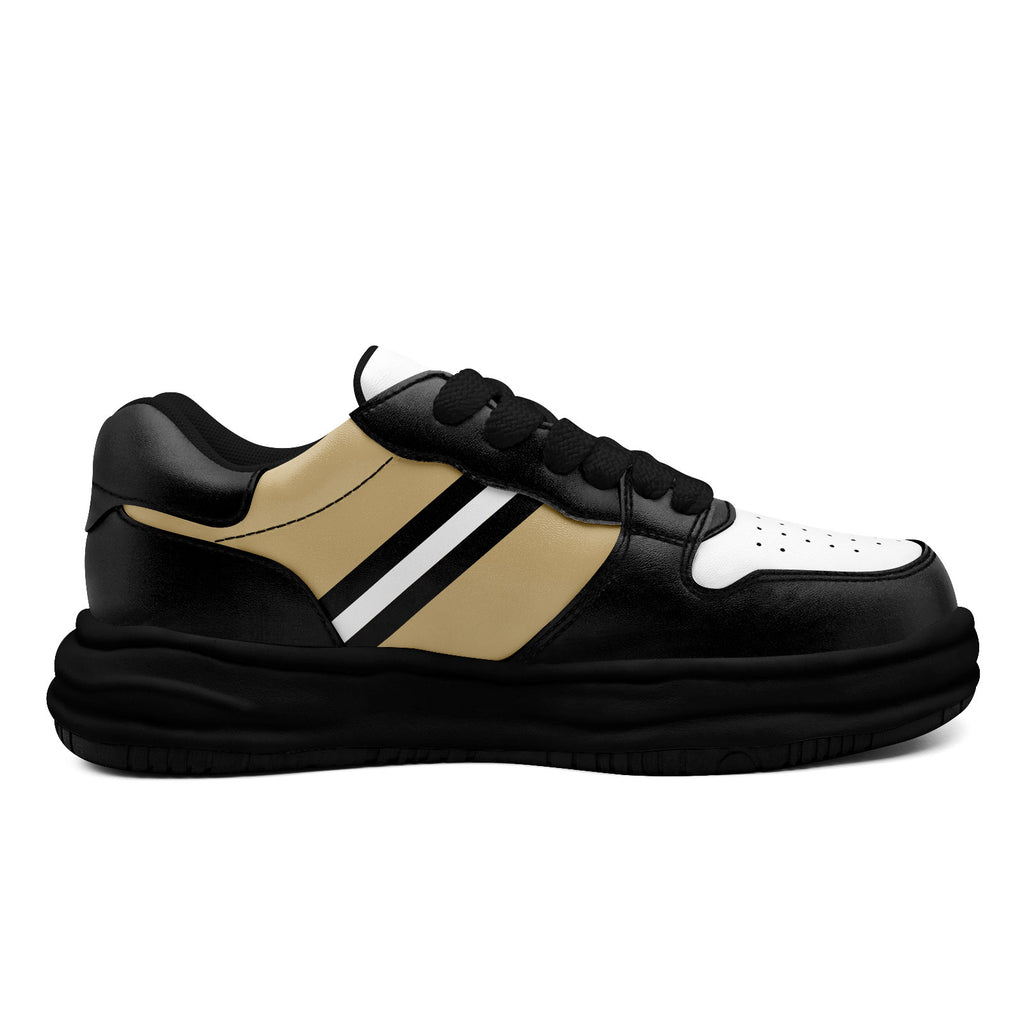 Custom Black Gold New Orleans Shoes Personalized Sneaker FN032-D020389-19