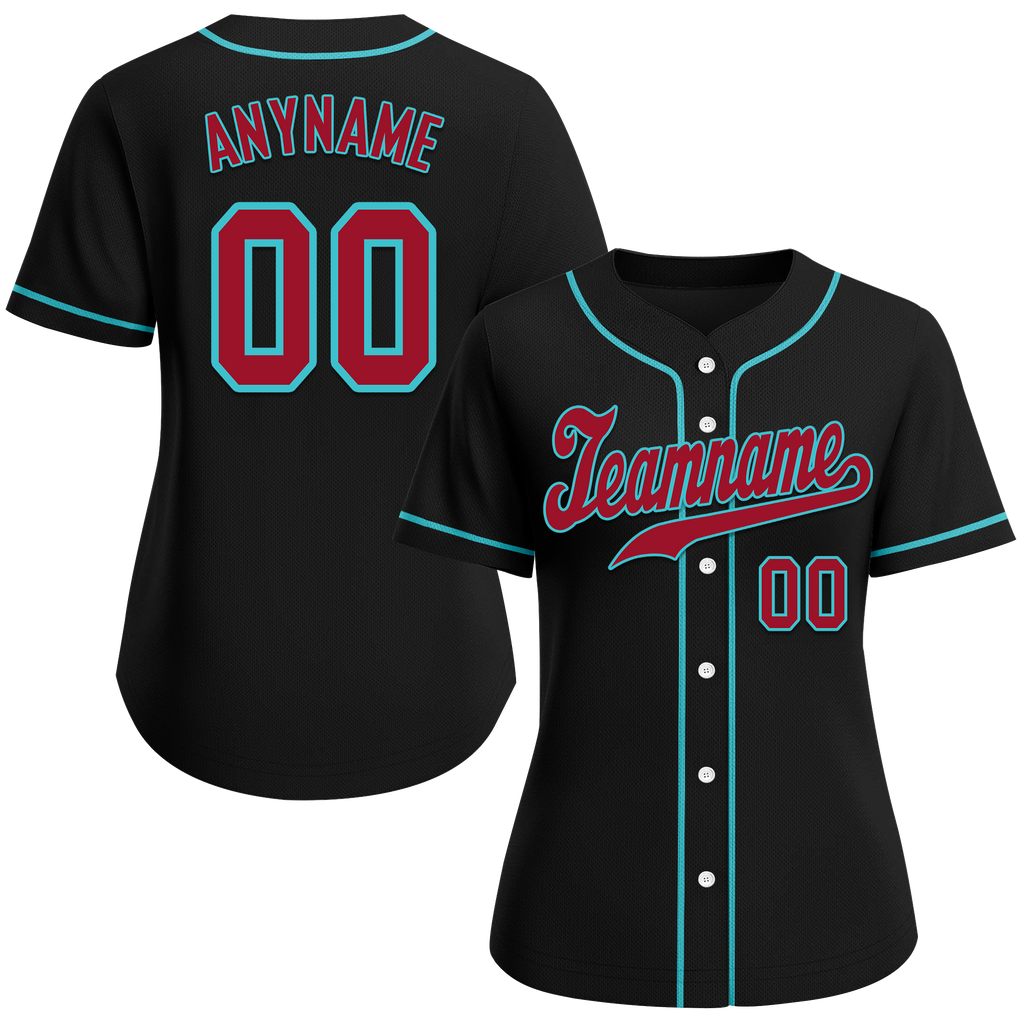 Custom Black Classic Style Red Personalized Authentic Baseball Jersey BSBJ01-bd0faec