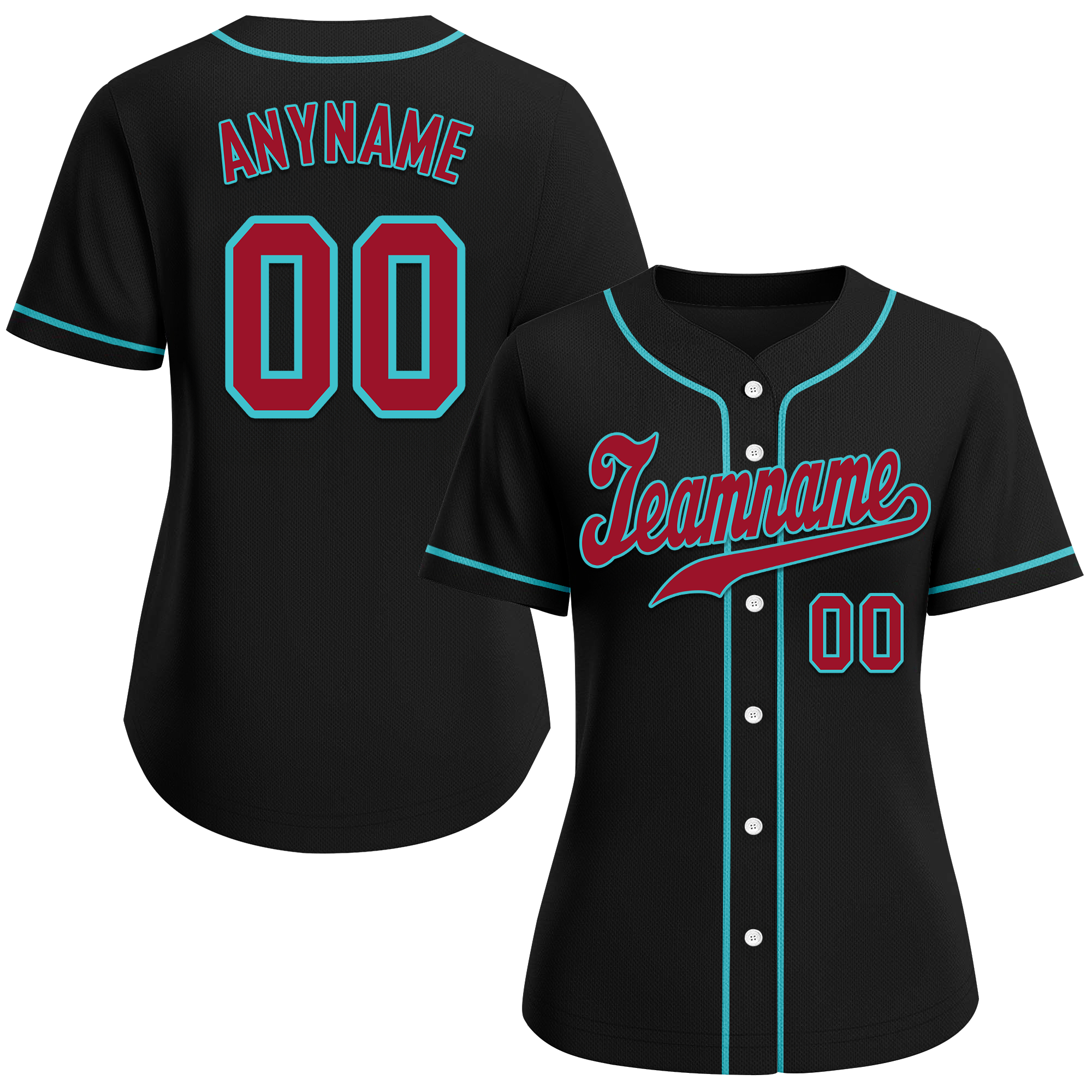Custom Black Classic Style Red Personalized Authentic Baseball Jersey BSBJ01-bd0faec