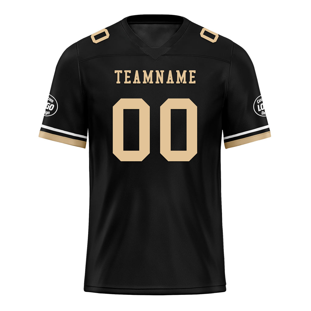 Custom Black New Orleans Personalized Authentic Football Jersey FBJ02-D020263-19