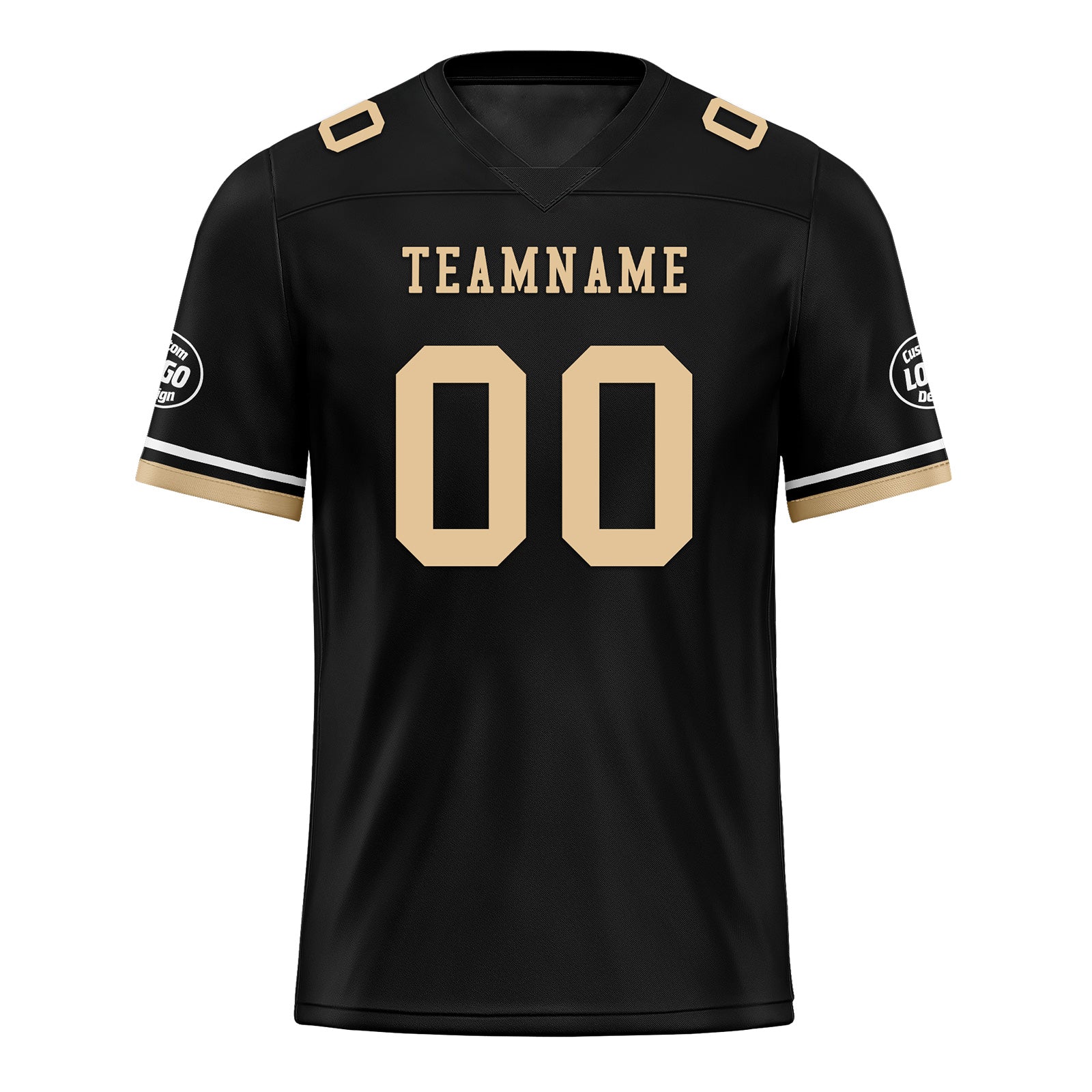 Custom Black New Orleans Personalized Authentic Football Jersey FBJ02-D020263-19