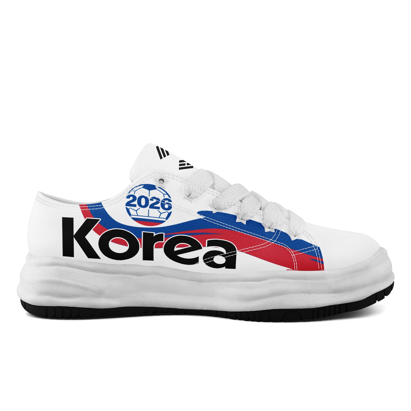 Custom South Korea 2026 World Cup Sneakers DIY Country Flag Running Shoes Lightweight Sport Shoes Gift for Football Fans Personalized Team Name and Logo FN038-F009095-3