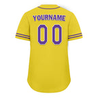 Custom Yellow Classic Style Purple Personalized Authentic Baseball Jersey UN002-bd0b00d8-a9