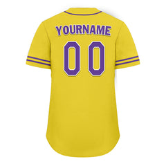 Custom Yellow Classic Style Purple Personalized Authentic Baseball Jersey UN002-bd0b00d8-a9