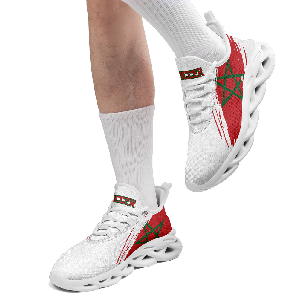 Custom Morocco 2026 World Cup Sneakers DIY Country Flag Running Shoes Lightweight Sport Shoes Gift for Football Fans Personalized Team Name and Logo FN003-F009073-5