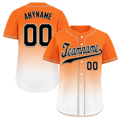 Custom Orange White Fade Fashion Personalized Authentic Baseball Jersey BSBJ01-D0a70dd