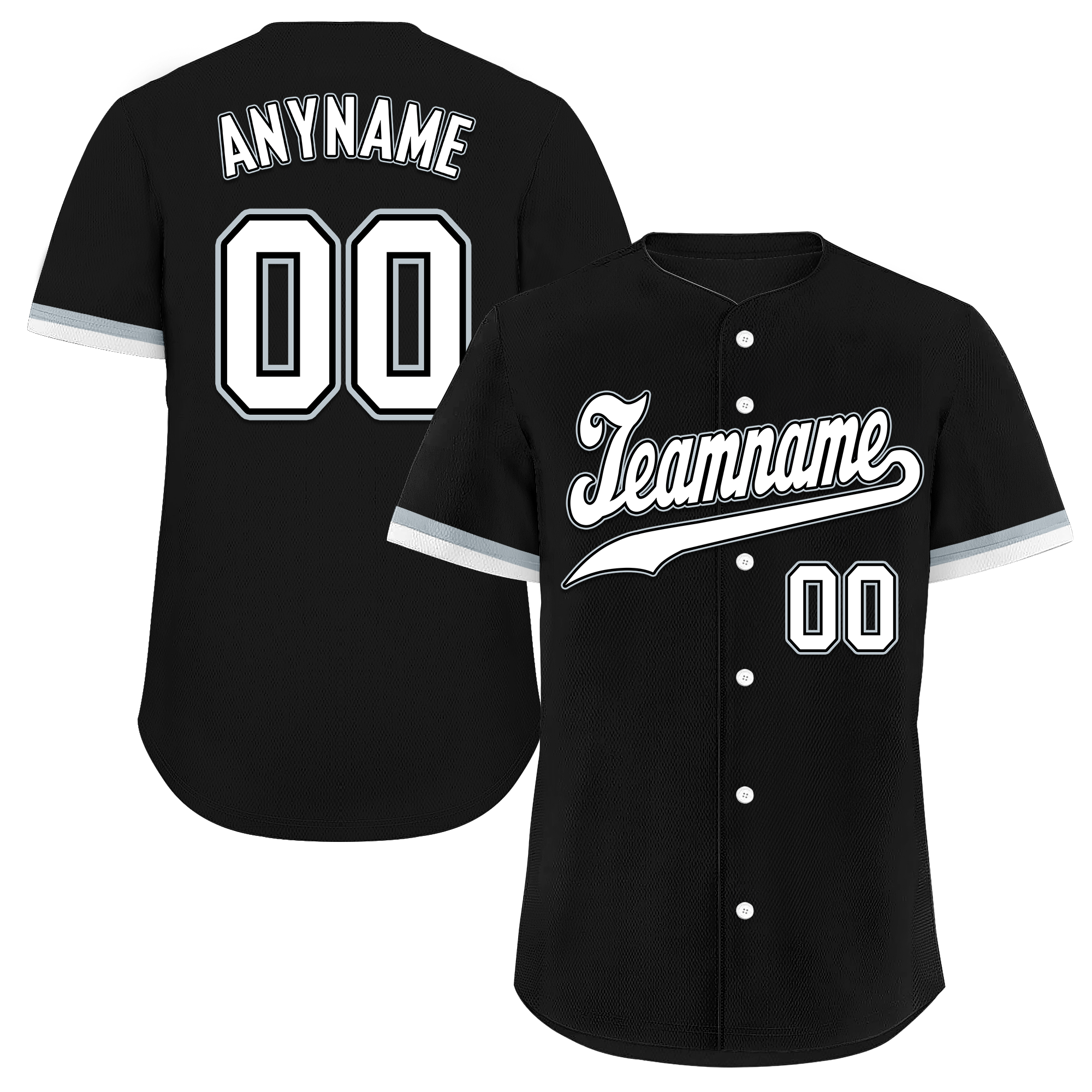 Custom Black Classic Style White Personalized Authentic Baseball Jersey BSBJ01-bd0faa7