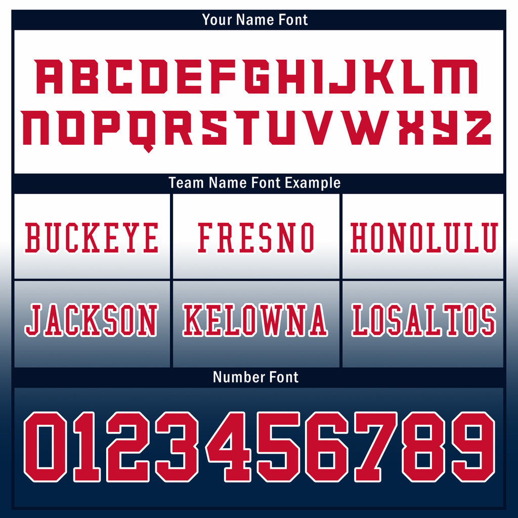 Custom Blue White Red Fade Fashion New England High-Performance American Football Jersey FBJ06-D020252-26