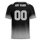 Custom Gray Black Fade Fashion Personalized Authentic Football Jersey FBJ02-D06083