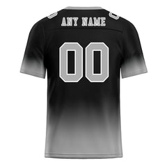 Custom Gray Black Fade Fashion Personalized Authentic Football Jersey FBJ02-D06083