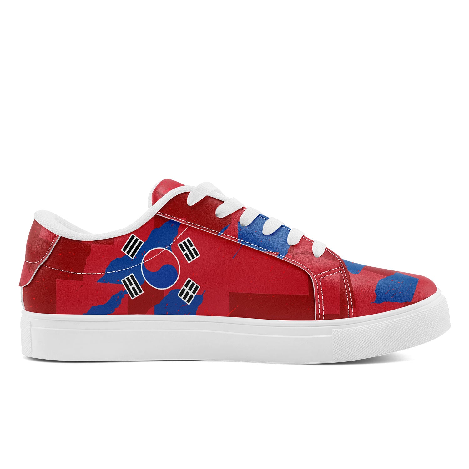 Custom South Korea 2026 World Cup Sneakers DIY Country Flag Running Shoes Lightweight Sport Shoes Gift for Football Fans Personalized Team Name and Logo FN023-F009080-1