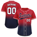 Custom Red Blue Fade Fashion Personalized Authentic Baseball Jersey BSBJ01-D0a70bc