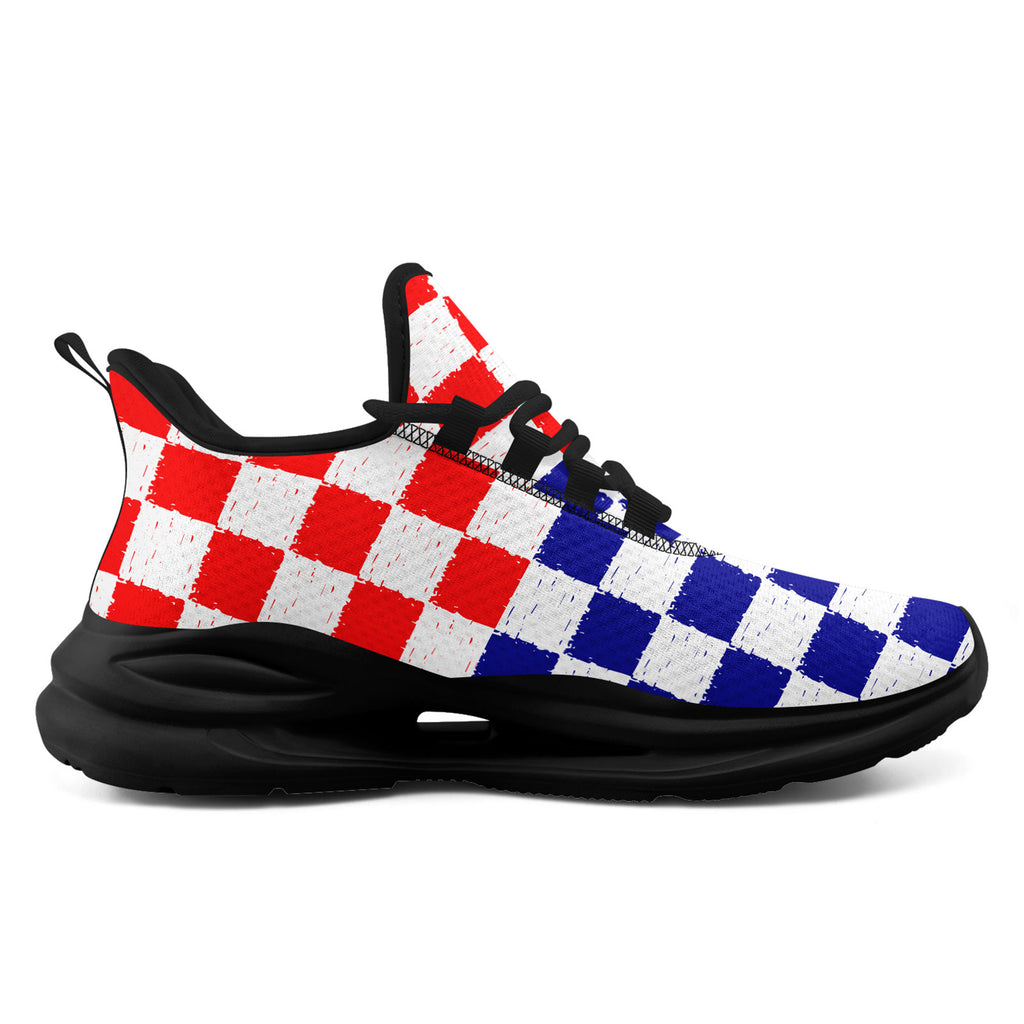 Custom Croatia 2026 World Cup Sneakers DIY Country Flag Running Shoes Lightweight Sport Shoes Gift for Football Fans Personalized Team Name and Logo FN079-F009105-2