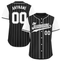 Custom Black White Stripe Fashion Personalized Authentic Baseball Jersey BSBJ01-D017239
