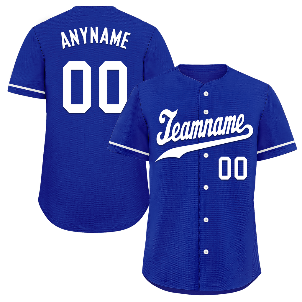 Custom Blue Classic Style White Personalized Authentic Baseball Jersey BSBJ01-bd0faea