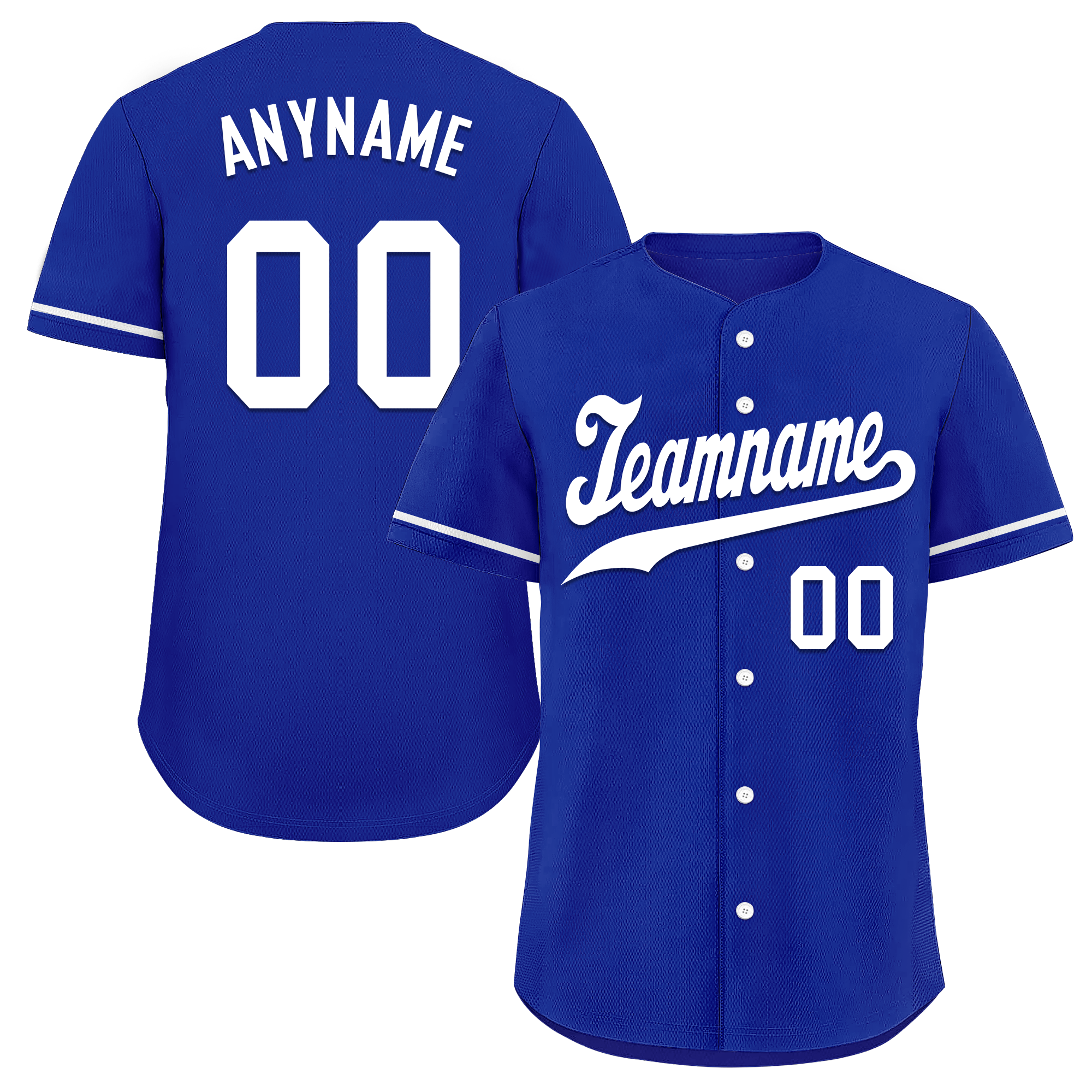 Custom Blue Classic Style White Personalized Authentic Baseball Jersey BSBJ01-bd0faea