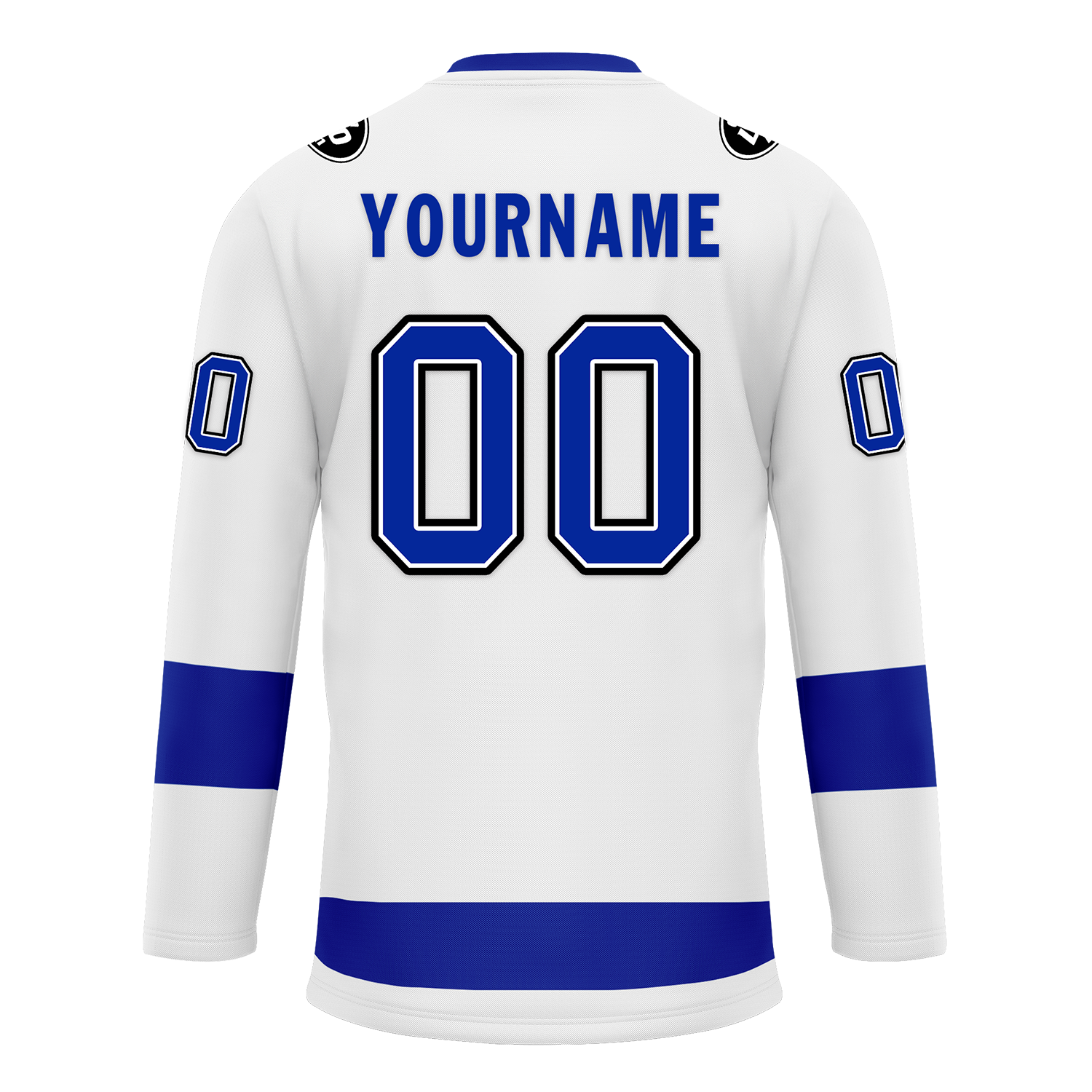 Custom White Blue Personalized Hockey Jersey HCKJ01-D0a70bb