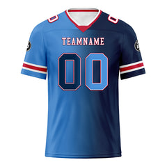 Custom Deep Blue Light Blue Tennessee Personalized Authentic Football Jersey FBJ02-D028017-32