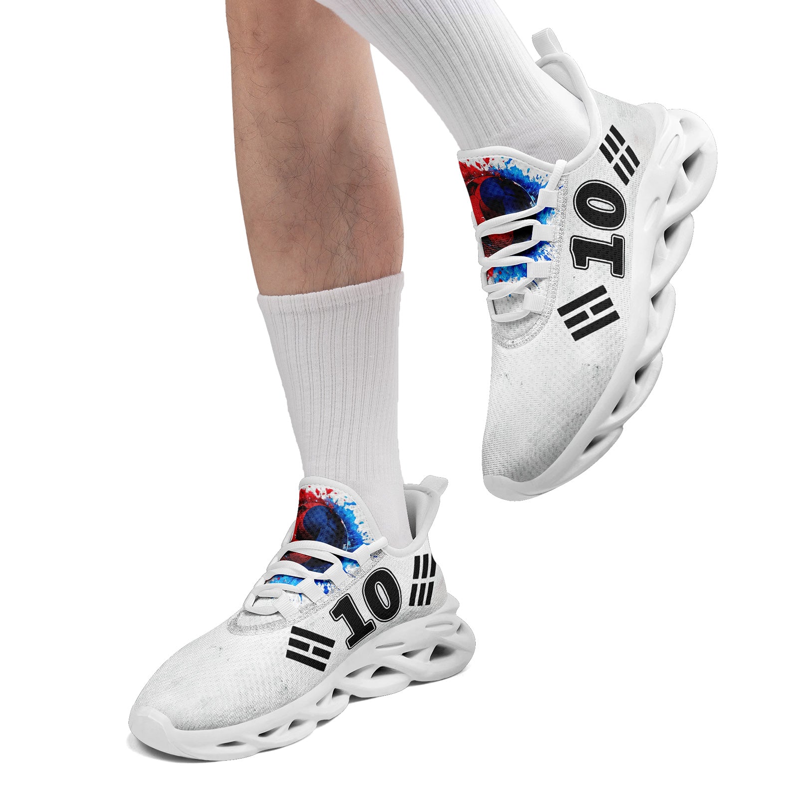 Custom South Korea 2026 World Cup Sneakers DIY Country Flag Running Shoes Lightweight Sport Shoes Gift for Football Fans Personalized Team Name and Logo FN003-F009054-1
