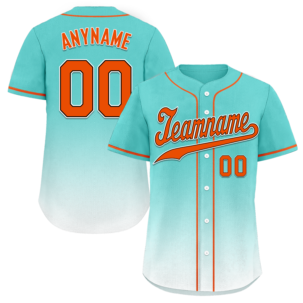 Custom Cyan White Fade Fashion Personalized Authentic Baseball Jersey BSBJ01-D0a70e8