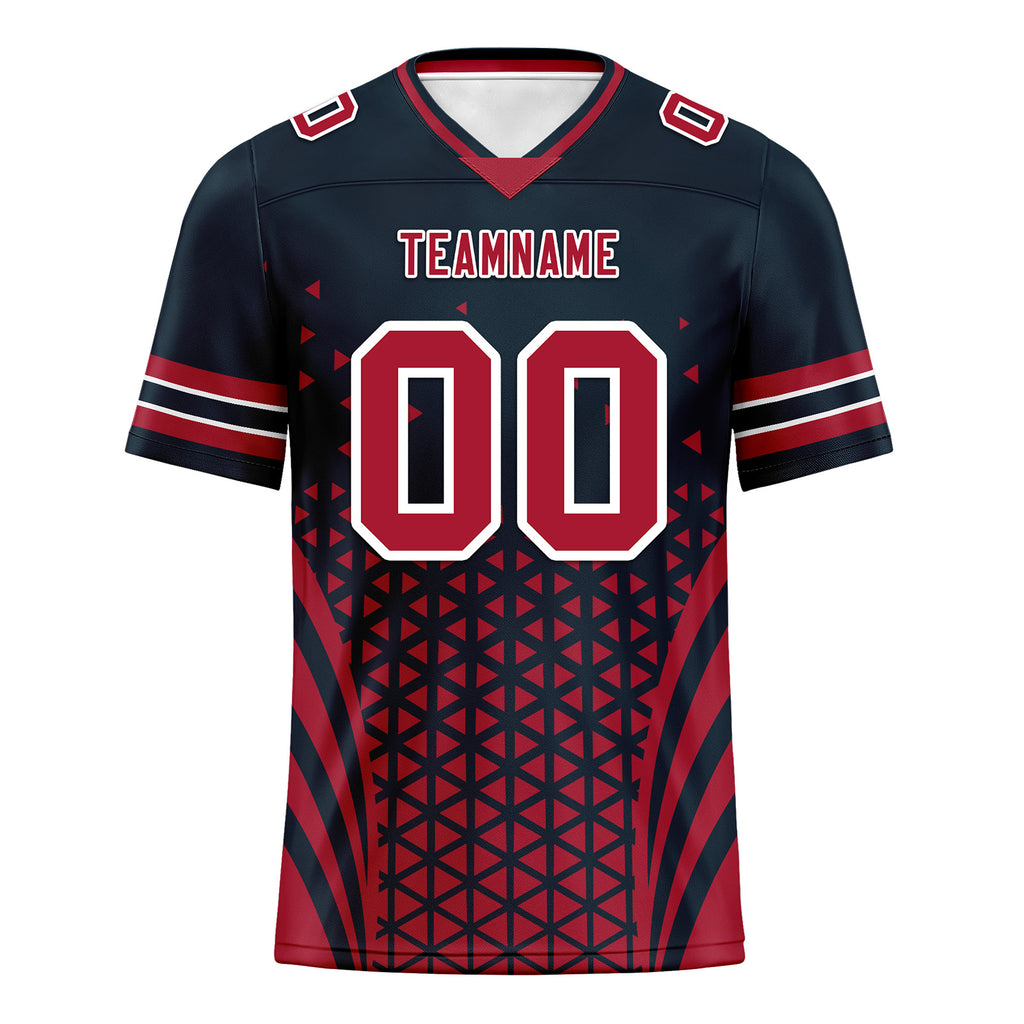 Custom Blue White Texas Personalized Authentic Football Jersey FBJ02-D023033-12