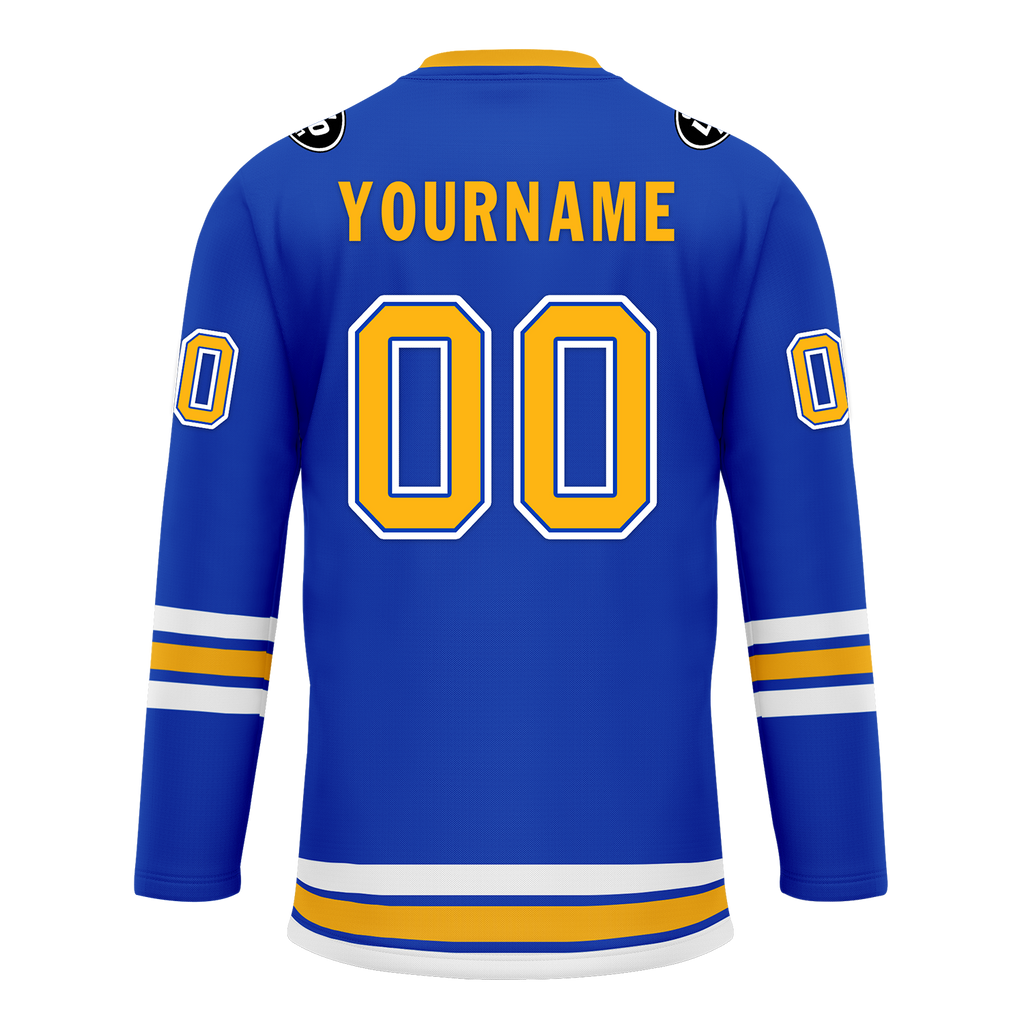 Custom Blue Yellow Personalized Hockey Jersey HCKJ01-D0a70cc